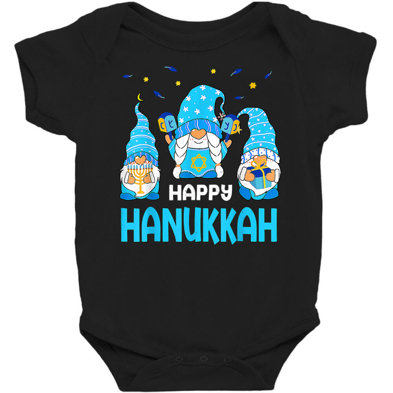 Jewish Happy Hanukkah Gnome Menorah Jew Holiday T Shirt Baby Bodysuit | Artistshot