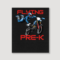 Flying Into Pre-k Pre-kindergarten Kids Dirt Bike (2) Portrait Canvas Print | Artistshot