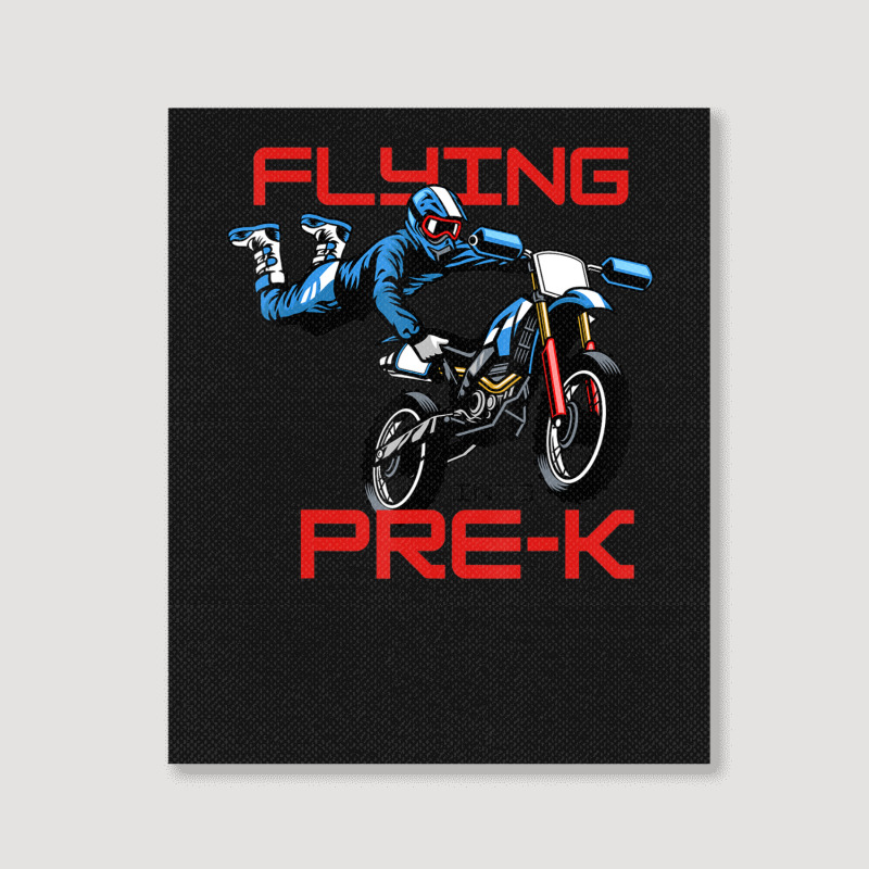 Flying Into Pre-k Pre-kindergarten Kids Dirt Bike (2) Portrait Canvas Print | Artistshot