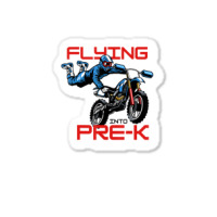 Flying Into Pre-k Pre-kindergarten Kids Dirt Bike (2) Sticker | Artistshot