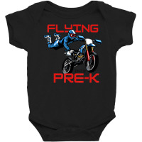 Flying Into Pre-k Pre-kindergarten Kids Dirt Bike (2) Baby Bodysuit | Artistshot