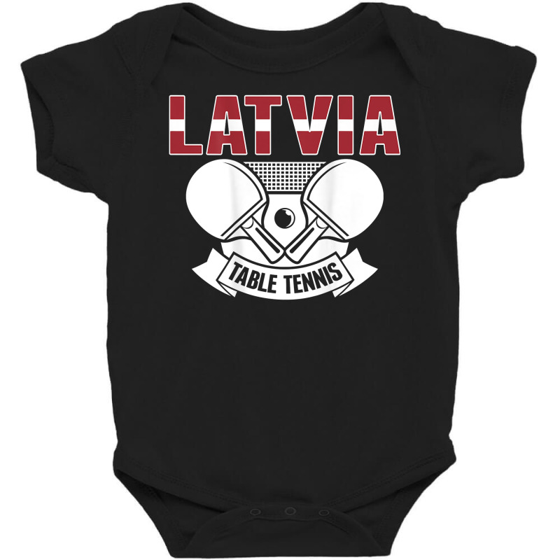 Latvia Table Tennis Lovers   Support Latvian Ping Pong Team T Shirt Baby Bodysuit | Artistshot