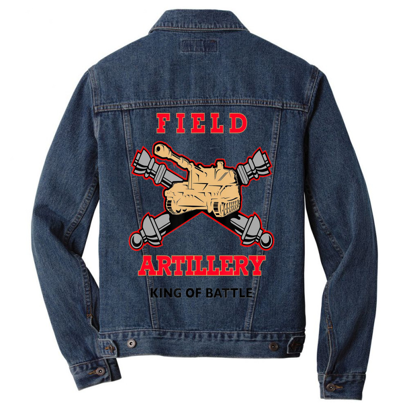 Field Artillery King Of Battle Men Denim Jacket | Artistshot