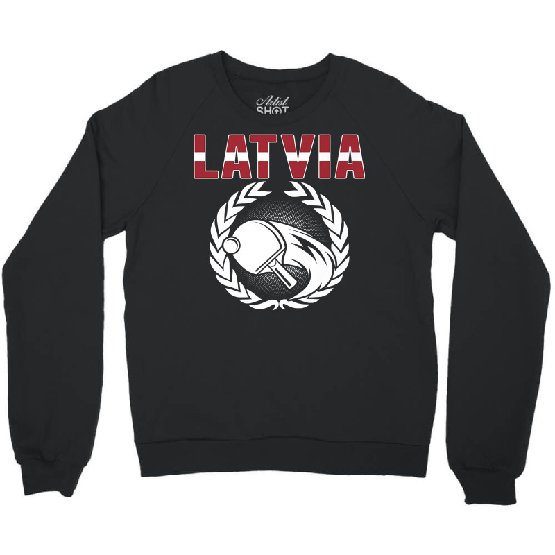 Latvia Table Tennis Lovers Latvian Ping Pong Team Supporter Premium T Crewneck Sweatshirt by alicakarste3vs | Artistshot