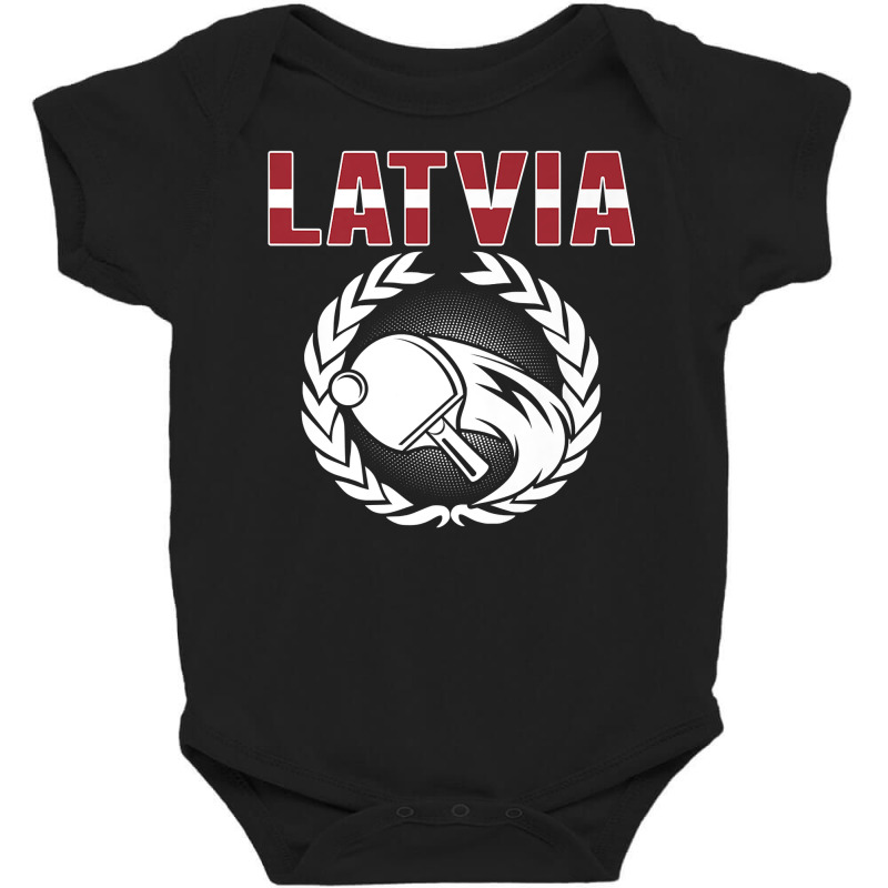 Latvia Table Tennis Lovers Latvian Ping Pong Team Supporter Premium T Baby Bodysuit | Artistshot