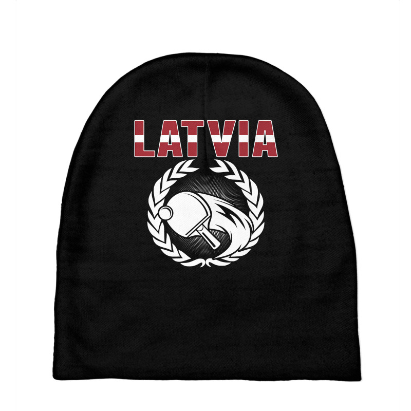 Latvia Table Tennis Lovers Latvian Ping Pong Team Supporter Premium T Baby Beanies | Artistshot