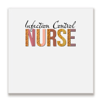 Leopard Infection Control Nurse Print For Nursing Student T Shirt Metal Print Square | Artistshot