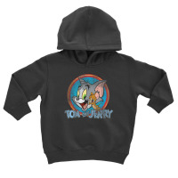 Tom And Jerry Yellow Red Blue Circle Toddler Hoodie | Artistshot