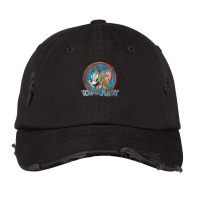 Tom And Jerry Yellow Red Blue Circle Vintage Cap | Artistshot