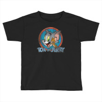 Tom And Jerry Yellow Red Blue Circle Toddler T-shirt | Artistshot