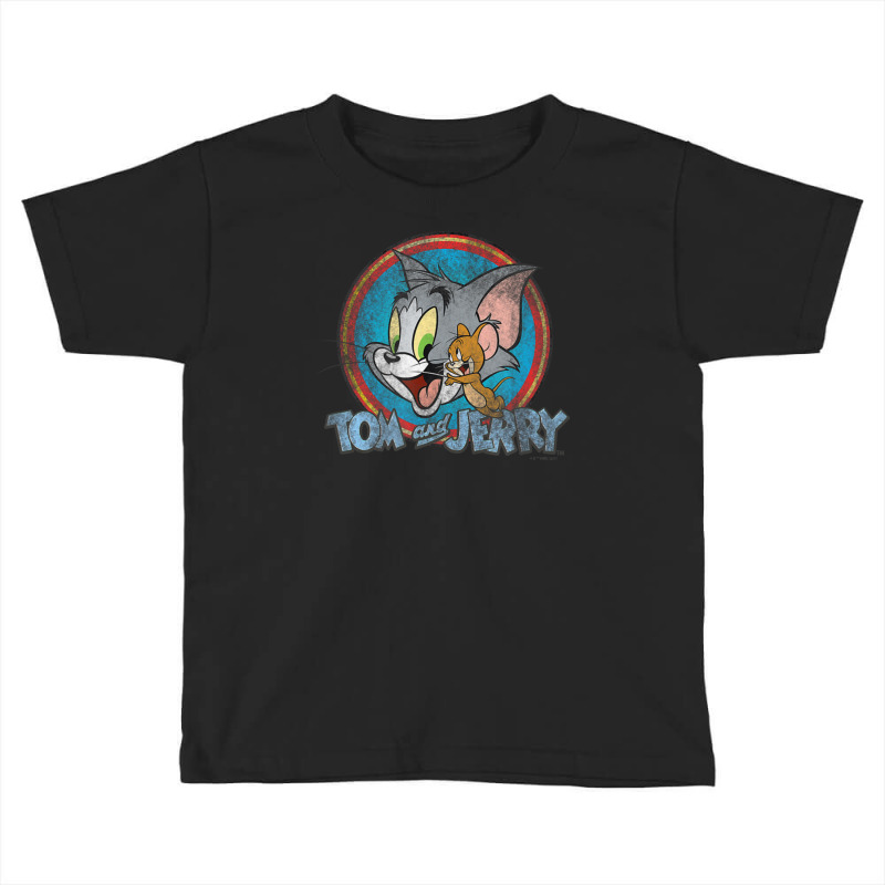 Tom And Jerry Yellow Red Blue Circle Toddler T-shirt | Artistshot