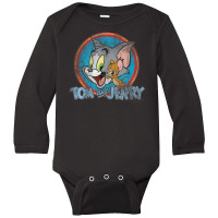 Tom And Jerry Yellow Red Blue Circle Long Sleeve Baby Bodysuit | Artistshot