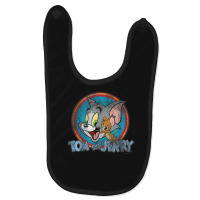 Tom And Jerry Yellow Red Blue Circle Baby Bibs | Artistshot