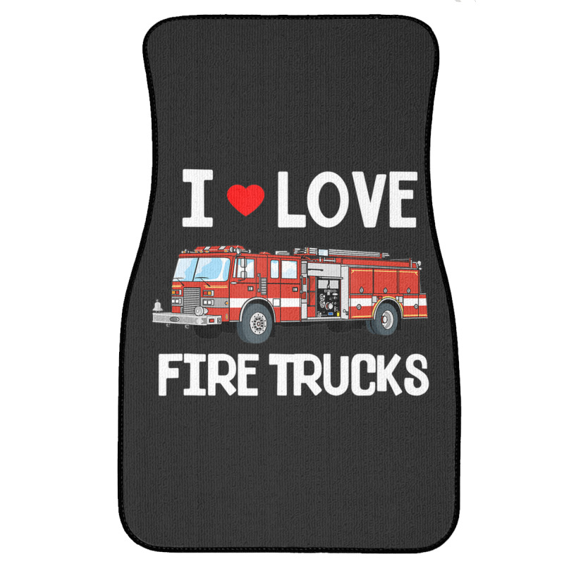 I Love Fire Trucks Toddler Kids Front Car Mat | Artistshot