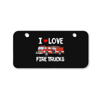 I Love Fire Trucks Toddler Kids Bicycle License Plate | Artistshot