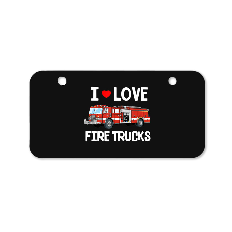 I Love Fire Trucks Toddler Kids Bicycle License Plate | Artistshot