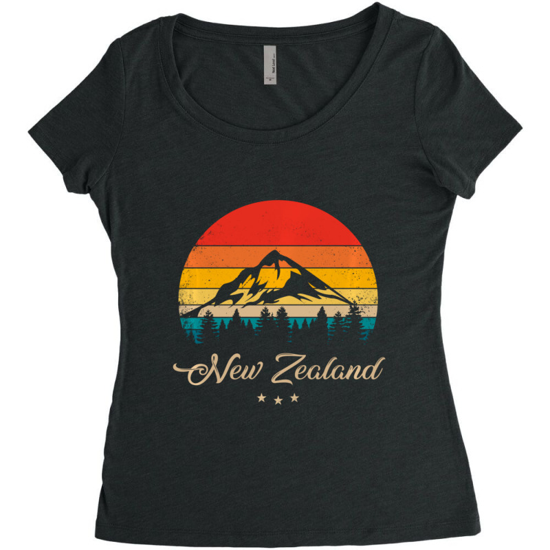 New Zealand Reminder New Zealand Souvenir Women's Triblend Scoop T-shirt by behindcedar22 | Artistshot