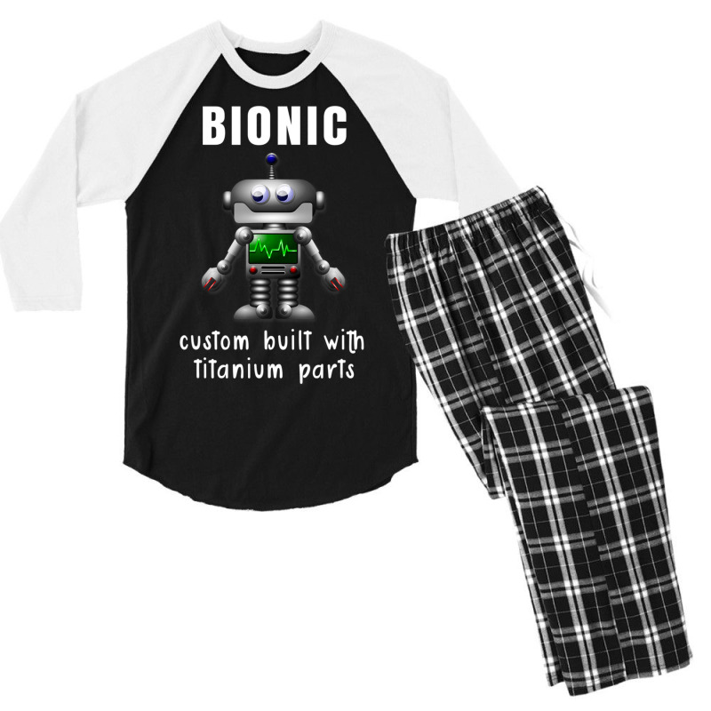 Bionic Custom Built With Titanium Parts Men's 3/4 Sleeve Pajama Set | Artistshot