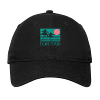 Fort Myers Beach Florida Fl Palm Trees Surf Vintage Retro Adjustable Cap | Artistshot