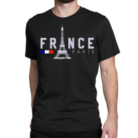 France Paris French Flag Eiffel Tower Souvenir Classic T-shirt | Artistshot