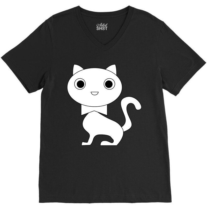 Cute Cat Kitties International Cat Day-traee V-Neck Tee by brumfieldportillo7vlpq8 | Artistshot