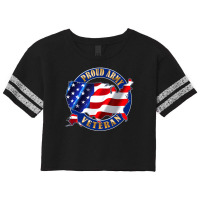 Army Veteran Proud To Be American Flag Pride Scorecard Crop Tee | Artistshot