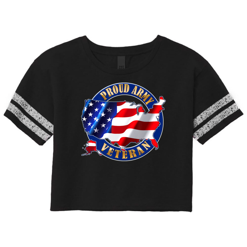 Army Veteran Proud To Be American Flag Pride Scorecard Crop Tee by mckeebeckett3l9yxd | Artistshot