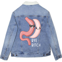 Gastric Sleeve Bye B.i.t.c.h Bariatric Surgery Medical Alert Unisex Sherpa-lined Denim Jacket | Artistshot