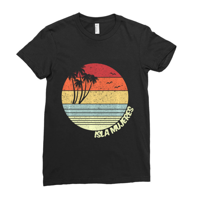 Isla Mujeres Mexico Beach Vacation Souvenir Ladies Fitted T-Shirt by bummercaught | Artistshot