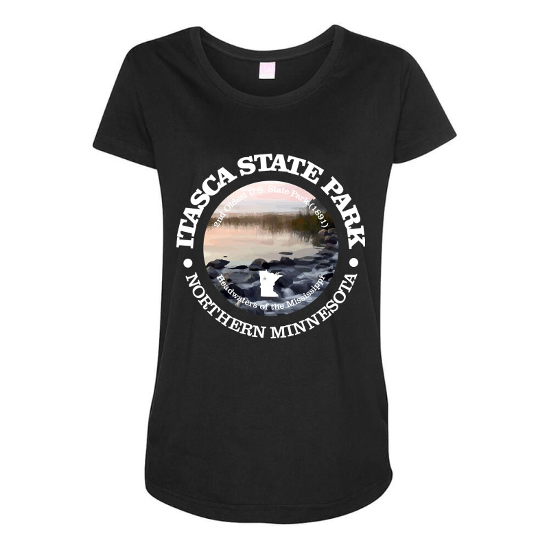 Itasca State Park Maternity Scoop Neck T-shirt by bummercaught | Artistshot