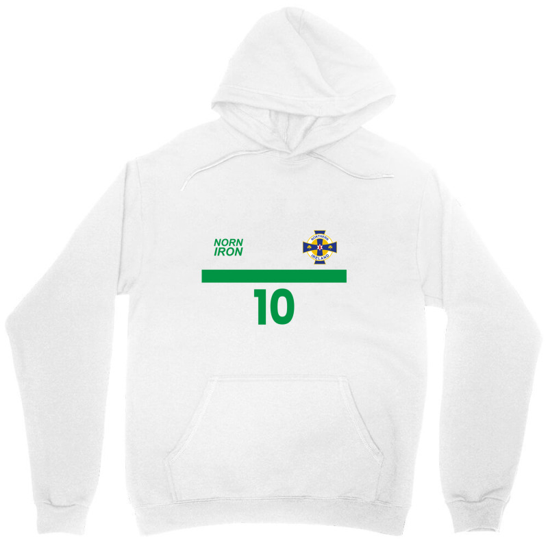 Northern Ireland National Football Team Soccer Retro Norn Iron Number Unisex Hoodie by Daniel C Cogar | Artistshot