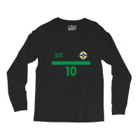 Northern Ireland National Football Team Soccer Retro Norn Iron Number Long Sleeve Shirts | Artistshot