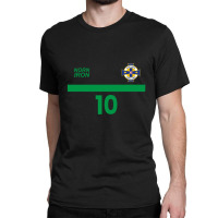 Northern Ireland National Football Team Soccer Retro Norn Iron Number Classic T-shirt | Artistshot