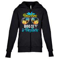 Girls Trip Women, Men Vegas Hawaii Beaches Booze And Besties Youth Zipper Hoodie | Artistshot