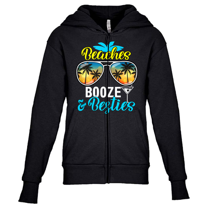 Girls Trip Women, Men Vegas Hawaii Beaches Booze And Besties Youth Zipper Hoodie by rastyrocl | Artistshot