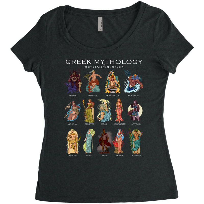 Gods Of Greek Mythology Women's Triblend Scoop T-shirt by Min06 | Artistshot