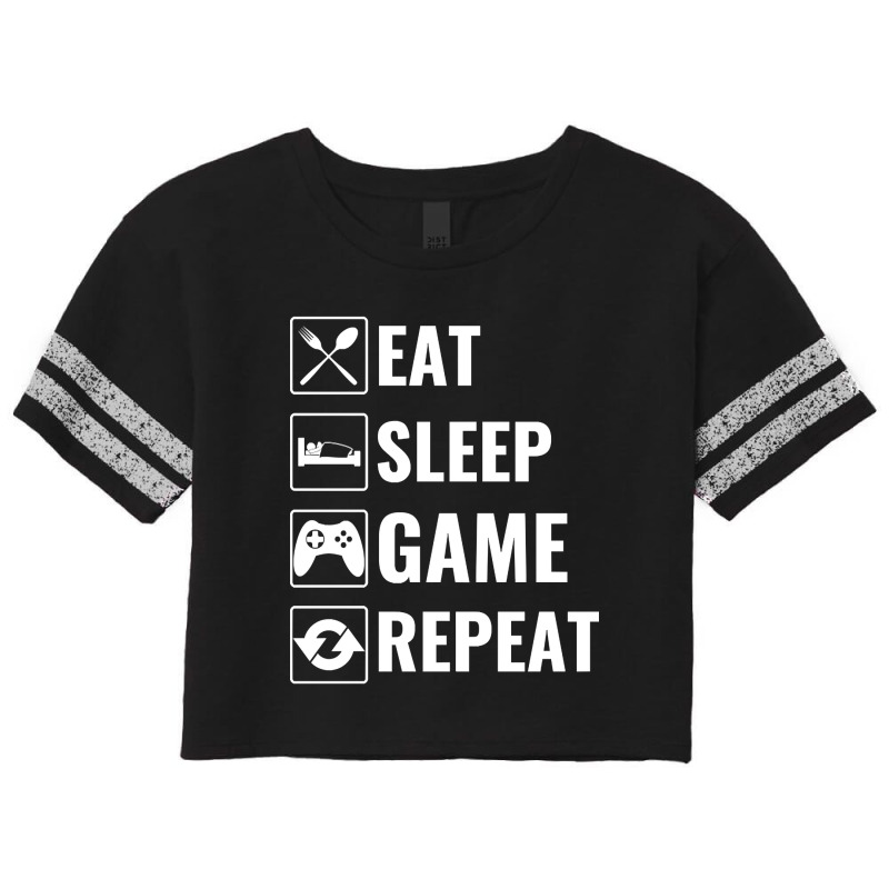 Eat Sleep Game Repeat-gbmx8 Scorecard Crop Tee by Beers Pulido | Artistshot