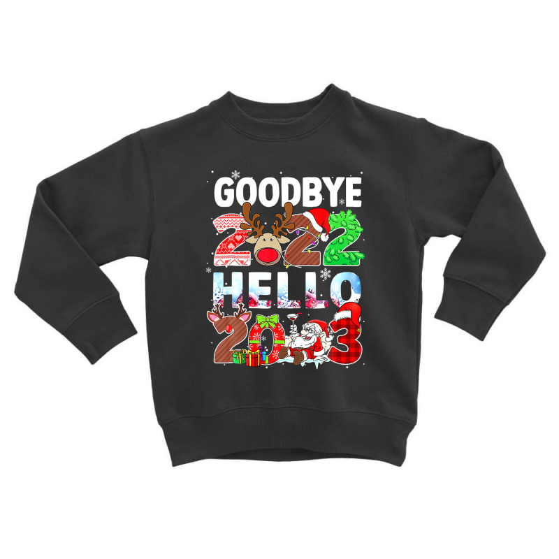 Goodbye 2022 Hello 2023 Cute Christmas Tee Toddler Sweatshirt | Artistshot