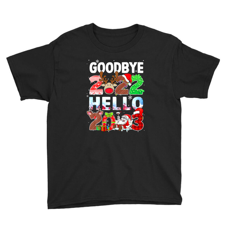 Goodbye 2022 Hello 2023 Cute Christmas Tee Youth Tee | Artistshot