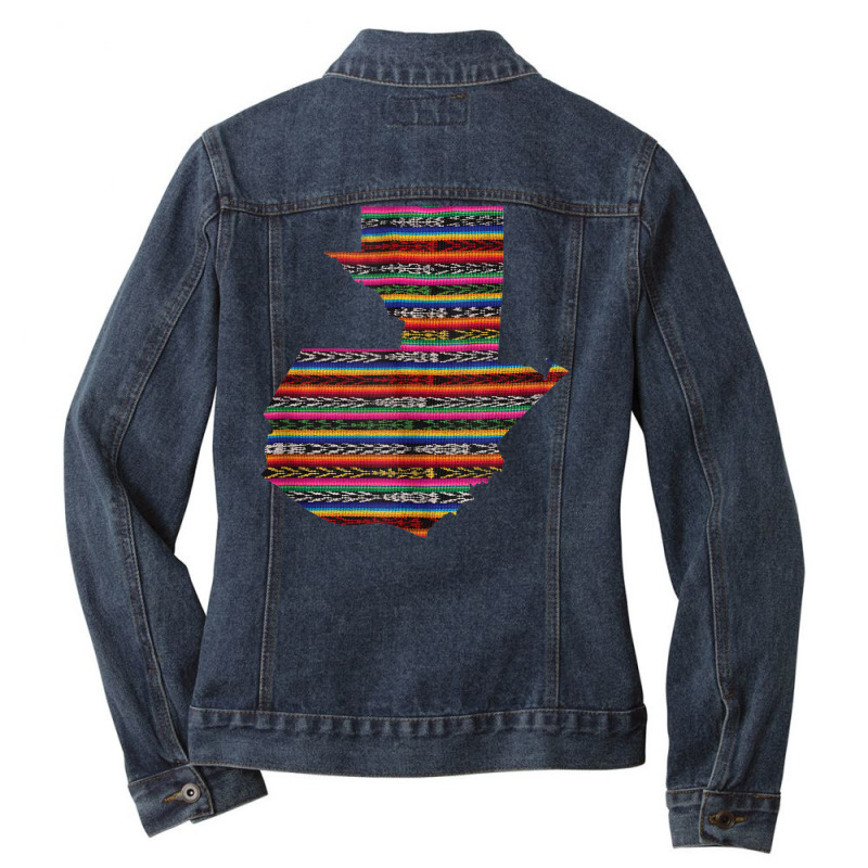 Guatemala Chapin Quetzal Antigua Tikal Tradicional Maya Ladies Denim Jacket by rastyrocl | Artistshot