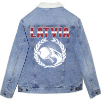 Latvia Table Tennis Lovers Latvian Ping Pong Team Supporter Sweatshirt Unisex Sherpa-lined Denim Jacket | Artistshot