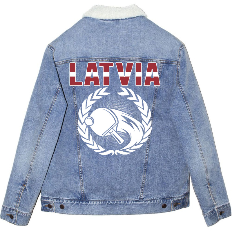 Latvia Table Tennis Lovers Latvian Ping Pong Team Supporter Sweatshirt Unisex Sherpa-Lined Denim Jacket by gswarnkab | Artistshot