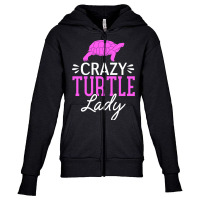 Crazy Turtle Lady Youth Zipper Hoodie | Artistshot