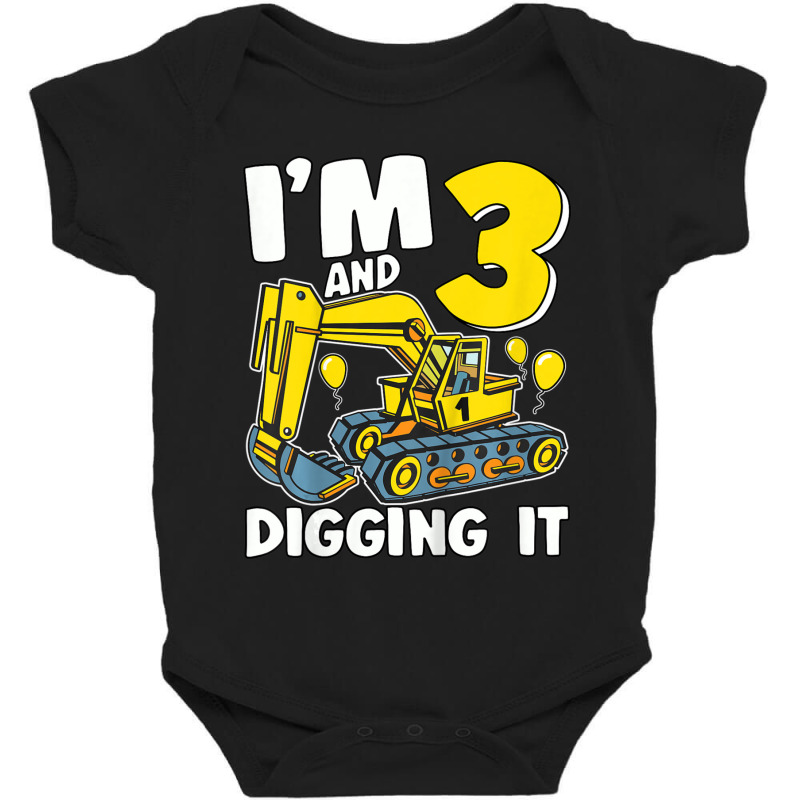 Kids I'm 3 And Digging It 3 Years Boys 3rd Baby Bodysuit by bummercaught | Artistshot