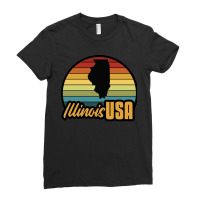 Illinois Usa Girl Ladies Fitted T-shirt | Artistshot