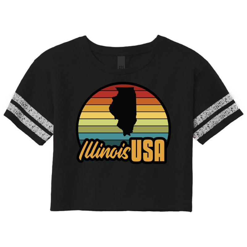 Illinois Usa Girl Scorecard Crop Tee by JanisIda | Artistshot