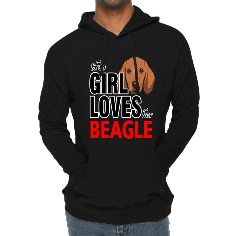 Merry Christmas Dog This Girl Loves Her Beagle Lightweight Hoodie by lorismerch | Artistshot