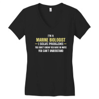 Marine Biologist I Solve Problems Funny Gift Women's V-neck T-shirt | Artistshot