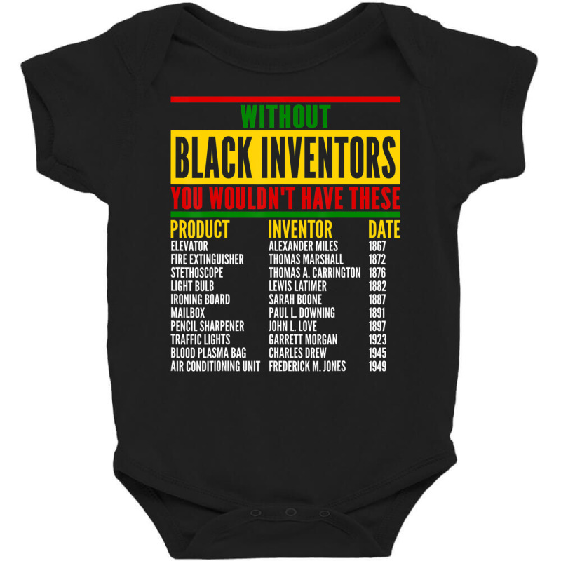 History Of Forgotten Black Inventors Black History Month Baby Bodysuit by rastyrocl | Artistshot