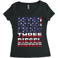 Seven Mother Fuckin' Three Diesel Powered Women's Triblend Scoop T-shirt | Artistshot